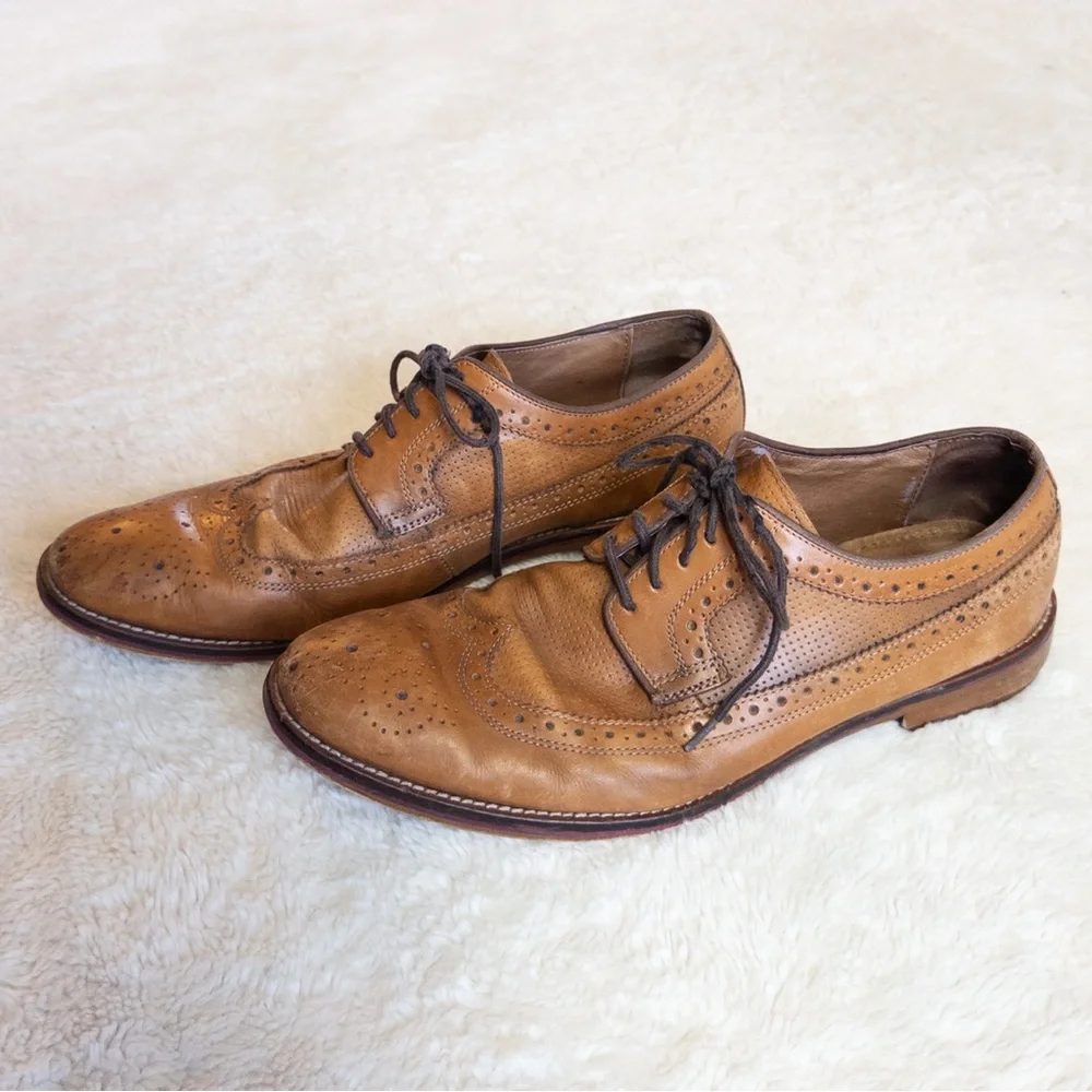 Classic Brown Leather Brogue Shoes